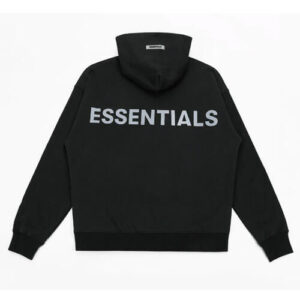 Essentials Oversized Pullover Black Hoodie